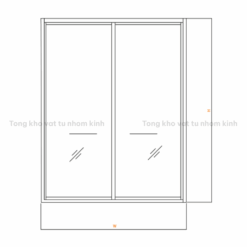 CỬA 2 CÁNH MỞ TRƯỢT HỆ 93