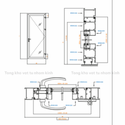 CỬA ĐI MỞ TRONG HỆ 55