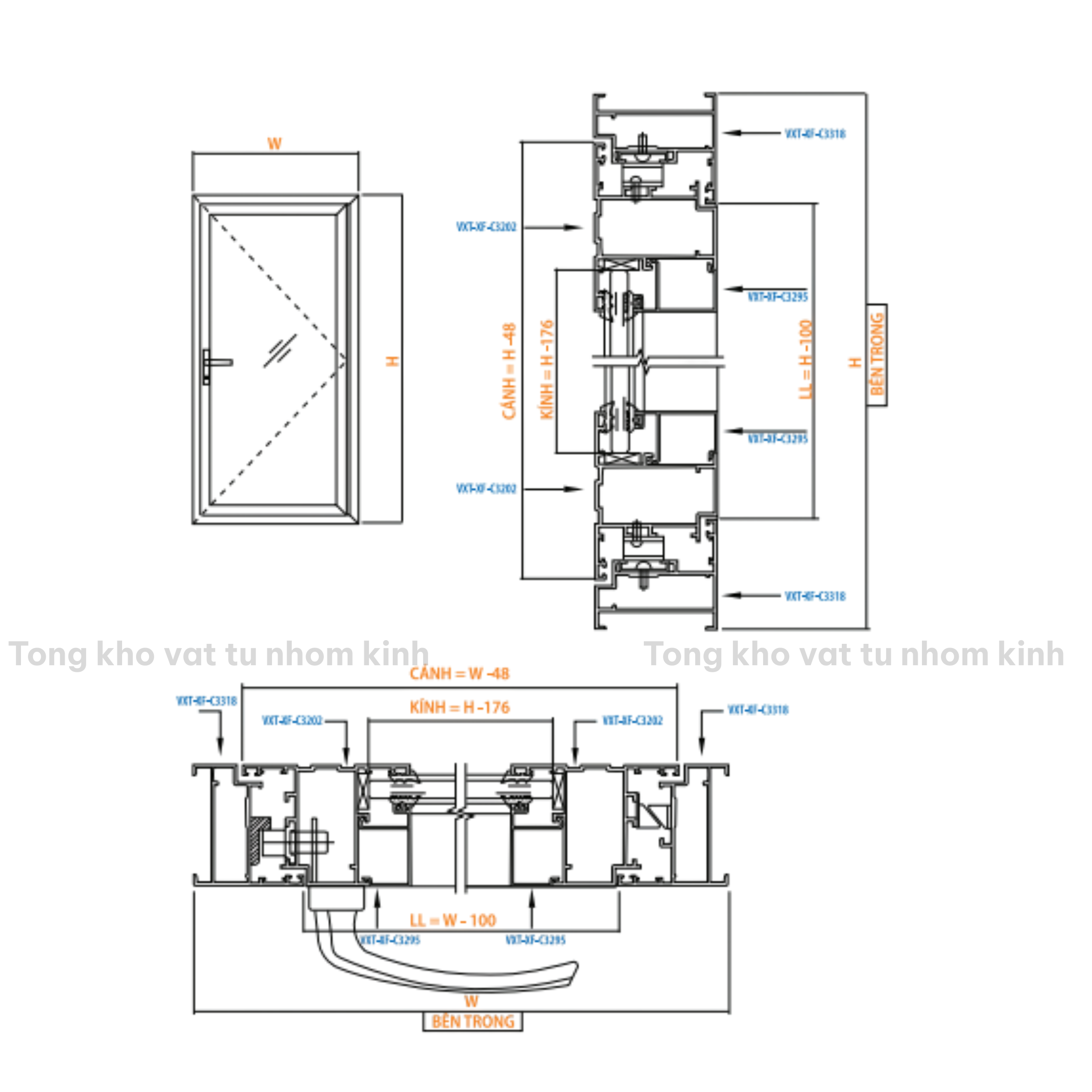 CỬA SỔ MỞ NGOÀI HỆ 55